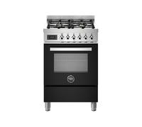 Cocina Combinada 60 cm Bertazzoni Professional Horno Eléctrico / Placa Gas PRO64L1ENET Negro