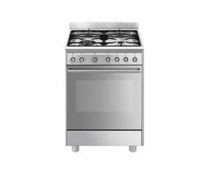 Cocina Combinada 60 cm Smeg Clásica Horno Eléctrico / Placa Gas SX61GM Acero