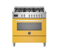 Cocina Combinada 90 cm Bertazzoni Professional Horno Eléctrico / Placa Gas PRO96L1EGIT Amarillo