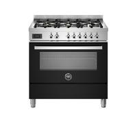 Cocina Combinada 90 cm Bertazzoni Professional Horno Eléctrico / Placa Gas PRO96L1ENET Negro