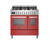 Cocina Combinada 90 cm Bertazzoni Professional Horno Eléctrico / Placa Gas PRO96L2EROT Rojo