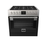 Cocina Combinada 90 cm Fulgor Milano Professional Sofia Horno Eléctrico / Placa Gas FSRC 3606 P MG MK 2F MBK Matte Black