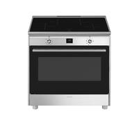 Cocina Combinada 90 cm Smeg Clásica Horno eléctrico / Placa de Inducción CG90CIXT Acero
