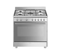 Cocina Combinada 90 cm Smeg Clásica Horno Eléctrico / Placa Gas SX91GM Acero