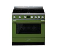 Cocina Combinada 90 cm Smeg Portofino Horno eléctrico / Placa de Inducción CPF9IPOG Verde Oliva