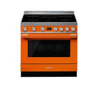 Cocina Combinada 90 cm Smeg Portofino Horno eléctrico / Placa de Inducción CPF9IPOR Naranja