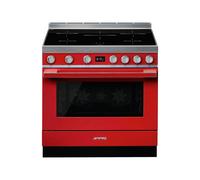 Cocina Combinada 90 cm Smeg Portofino Horno eléctrico / Placa de Inducción CPF9IPR Rojo