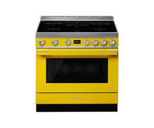 Cocina Combinada 90 cm Smeg Portofino Horno eléctrico / Placa de Inducción CPF9IPYW Amarillo