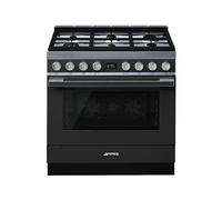Cocina Combinada 90 cm Smeg Portofino Horno Eléctrico / Placa Gas CPF9GPAN Antracita