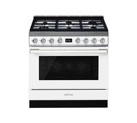 Cocina Combinada 90 cm Smeg Portofino Horno Eléctrico / Placa Gas CPF9GPWH Blanco