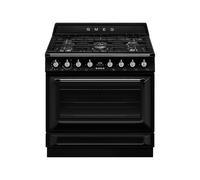 Cocina Combinada 90 cm Smeg Victoria Horno Eléctrico / Placa Gas TR90GMBL Negro
