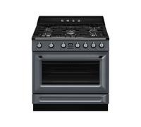 Cocina Combinada 90 cm Smeg Victoria Horno Eléctrico / Placa Gas TR90GMGR Gris Pizarra