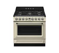 Cocina Combinada 90 cm Smeg Victoria Horno Eléctrico / Placa Gas TR90GMP Crema