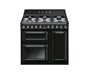 Cocina Combinada 90 cm Smeg Victoria Horno Eléctrico / Placa Gas TR93BL Negro