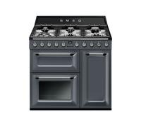 Cocina Combinada 90 cm Smeg Victoria Horno Eléctrico / Placa Gas TR93GR Gris Pizarra