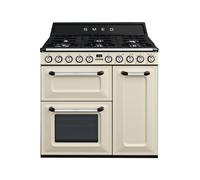 Cocina Combinada 90 cm Smeg Victoria Horno Eléctrico / Placa Gas TR93P Crema