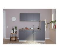 Cocina compacta Luis (Ancho: 180 cm, Gris, Con placa vitrocerámica)