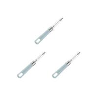 Cocina con cuchillo antideslizante for pelar patatas y frutas y verduras, cepillo de una palabra, herramienta for melón de acero inoxidable(Blue 3PCS)