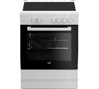 cocina con vitroceramica beko fss67000gw 4 zonas coccion blanca