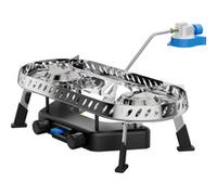 Cocina de camping Camp & Trek Twin Connect, Cocina de gas plateado/Negro
