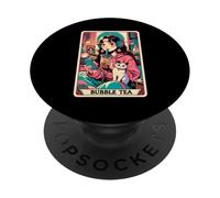 Cocina de Corea y té de Burbujas Kawaii PopSockets PopGrip Adhesivo