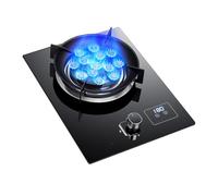 Cocina De Gas 1 Quemador,Estufa De Gas De Alto Calor De 5.2KW Y 13 Cavidades,GLP Doméstico/Encimera De Vidrio Templado Natural,con Protección Contra Fallas(LPG)