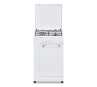 Cocina de gas Aspes AKG3500PB 3 quemadores Wok 50L Blanca 50 cm