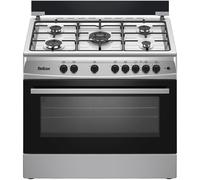 Cocina de gas butano/propano de 5 zonas + horno eléctrico de 110 l (acero inoxidable) - BELTAX