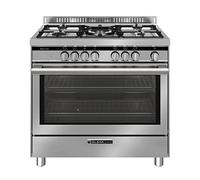 Cocina de gas con horno eléctrico de 5 fuegos, 90 x 60 cm, inoxidable - ST96TMI