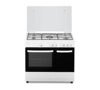 Cocina de gas con horno nevir nvr-cb5ph 13250w 60l con tapa blanco 85 cm
