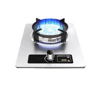 Cocina de gas de acero inoxidable de alta eficiencia, 5,2 kW con protección contra llamas, temporizador, adecuada para gas natural y GLP, ideal para cocinar en casa