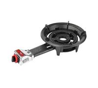 Cocina de gas de un solo quemador de 10 kW con estante de hierro fundido y protección contra llamas, cocina de gas doméstica de alta eficiencia para cocinar, uso en cocina y barbacoa al aire libre