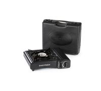 EASYmaxx, Estufa de gas portátil, compacta con estuche de transporte, estufa de exterior de ajuste continuo con encendido piezoeléctrico automático, ideal para el camping