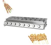 Cocina De Gas Exterior,Barbacoa Butano,Barbacoa De Gas,Plancha De Gas 2-8 Quemadores,Acero Inoxidable,Altura Regulable 0-7 Cm,Para Fiestas En Caravanas 8Burner
