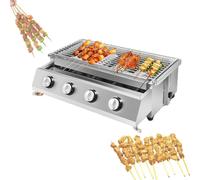 Cocina De Gas Exterior,Barbacoa Butano,Barbacoa De Gas,Plancha De Gas 2-8 Quemadores,Acero Inoxidable,Altura Regulable 0-7 Cm,Para Fiestas En Caravanas 4Burner
