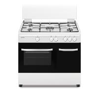 COCINA DE GAS INFINITON CC9060ELP 5 ZONAS COCCION CON PORTABOMBONAS BLANCA CC9060ELP
