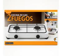 Cocina de Gas Kitchen Plus Portátil de 2 Fuegos - Compacta, Potente y Fácil de Usar