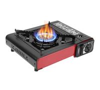 Cocina de Gas Portátil 2,9 kW, Hornillo de Camping, Estufa de Gas con Encendido Piezoeléctrico y Bloqueo de Seguridad, Compatible con Cartuchos de Gas Butano, Ideal para Viajes y Uso al Aire Libre