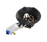 Cocina de gas portátil con protección contra llamas para cocinar al aire libre de forma segura, ideal para caravanas y camping