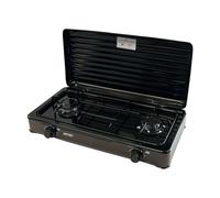 Cocina de Gas Portátil para camping 2 quemadores Negra SMILE KN-02/1KB