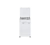 Cocina de gas SVAN SKG3500PB 3 zonas Horno 50 l Control giratorio Blanco