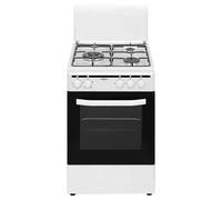 cocina de gas vitrokitchen cb5535bne 3 zonas coccion blanca