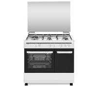 cocina de gas vitrokitchen cb961pbb 5 zonas coccion con portabombonas blanca