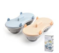 Cocina de huevos de doble taza al vapor para microondas, materiales seguros de grado alimenticio, utilizado en hornos microondas para hacer huevos al vapor perfectos y nutritivos