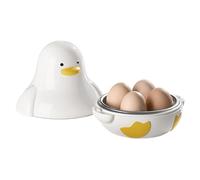 Cocina De Huevos En Forma De Pato - Olla De Huevos Microondas Para 4 Huevos Con Función La Cáscara | Gadget De Cocina Lindo Para Desayuno, Viajes Y Pequeñas Cocinas | Herramienta De