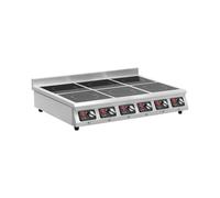 Cocina de inducción - 6 x 28 cm - 60 a 240 °C - 400 V - temporizador - Royal Catering