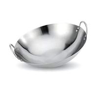 Cocina de inducción de gas de inducción sin revestimiento de acero inoxidable olla para cocina en estofados ollas freír para la sartén chef hotel chef hecho a mano (tamaño: 32 cm) (34 cm)