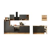 Cocina de isla Hilde (Ancho: 280 cm, Gris, Con electrodomésticos)