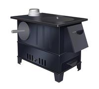Cocina de Leña con Horno y Chimeneas Gran Disipación de Calor, Cocina Economica de Leña Multiusos para Calentar, Cocinar y Abastecer de Agua, Soldadura Integral Sin Fugas de Humo(60 * 40 * 46cm)