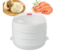 Cocina de vapor microondas con tapa y bandeja, Accesorio de cocina para Raviolis Vapor, Contenedor de calefacción para patatas carne maíz barrancos platos diversos